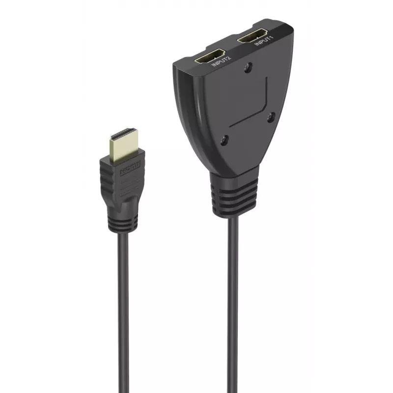 Conmutador HDMI 4K 2x1 Hama, 2x conector hembra HDMI - 1x conector macho HDMI