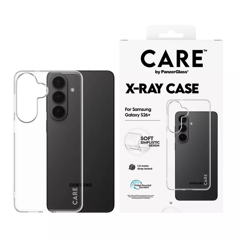 Funda protectora PanzerGlass CARE X-Ray para Samsung Galaxy S26+ (CR41489) — funda protectora transparente para móvil