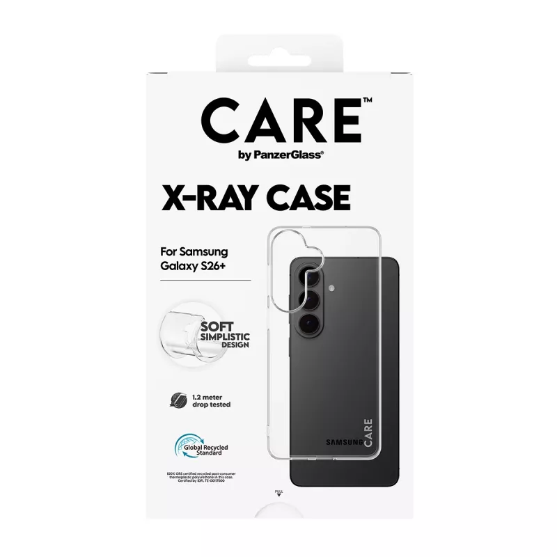 Funda protectora PanzerGlass CARE X-Ray para Samsung Galaxy S26+ (CR41489) — funda protectora transparente para móvil