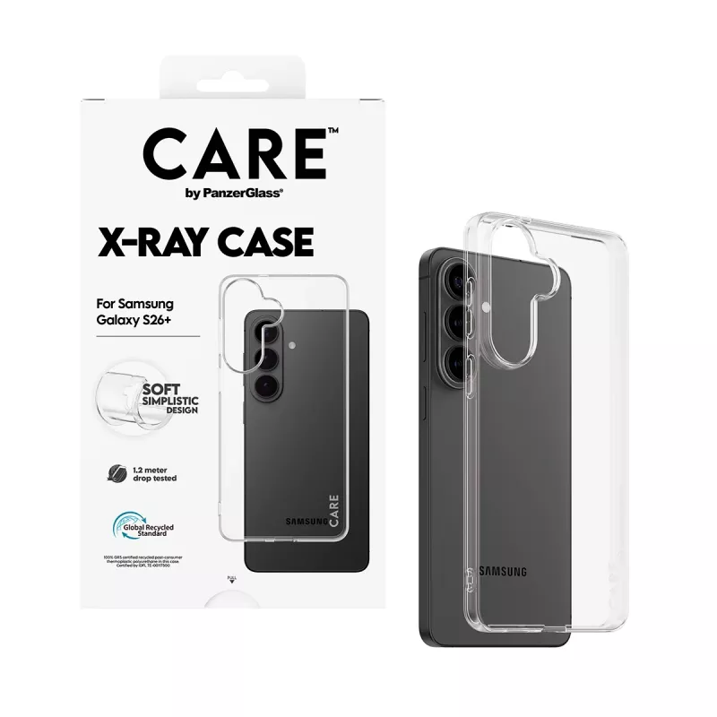 Funda protectora PanzerGlass CARE X-Ray para Samsung Galaxy S26+ (CR41489) — funda protectora transparente para móvil