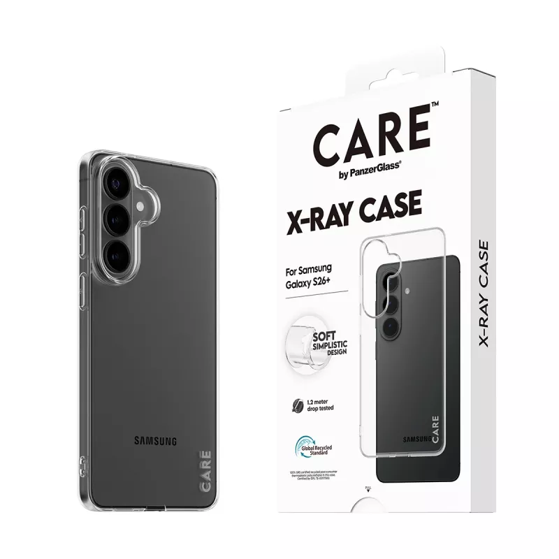 Funda protectora PanzerGlass CARE X-Ray para Samsung Galaxy S26+ (CR41489) — funda protectora transparente para móvil