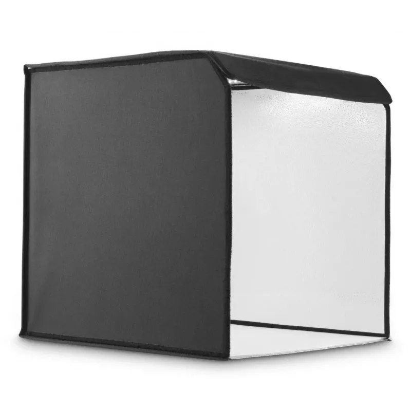 Mini estudio fotográfico HAMA caja plegable con anillo de luz LED 50×50 cm, Modelo 00004664