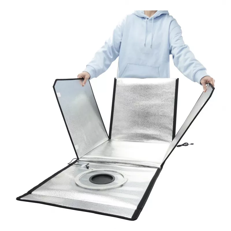 Mini estudio fotográfico HAMA caja plegable con anillo de luz LED 50×50 cm, Modelo 00004664