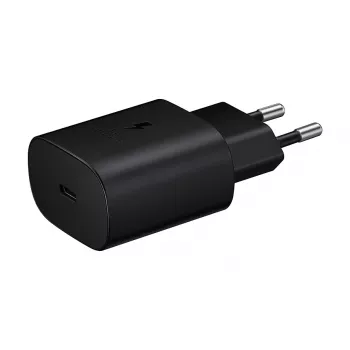 Cargador de pared Samsung EP-TA800XBEGEU 25W USB-C carga rápida, adaptador de CA compacto