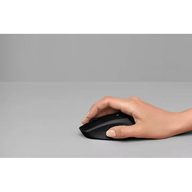 Ratón Logitech M330 SILENT PLUS — RF inalámbrico, para diestros, 1000 DPI, 3 botones, rueda de desplazamiento, negro, a pilas