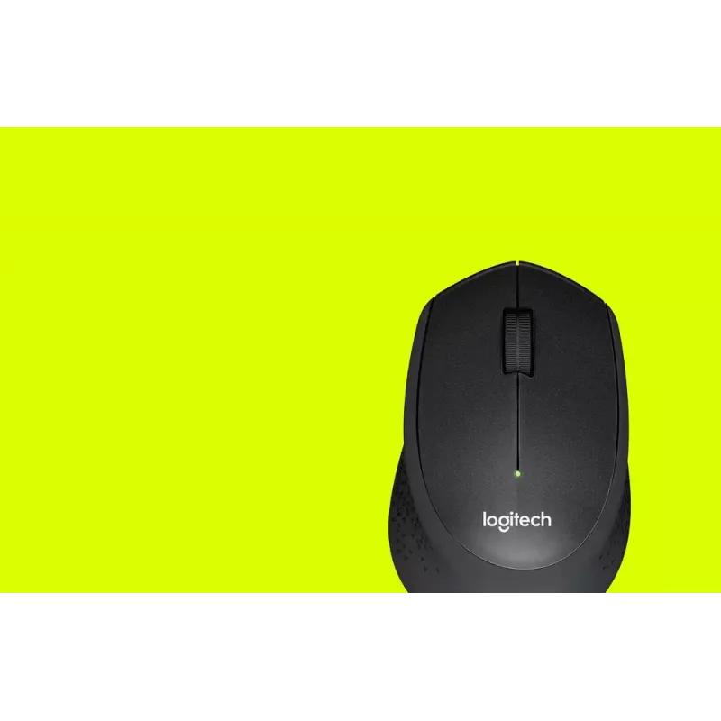 Ratón Logitech M330 SILENT PLUS — RF inalámbrico, para diestros, 1000 DPI, 3 botones, rueda de desplazamiento, negro, a pilas