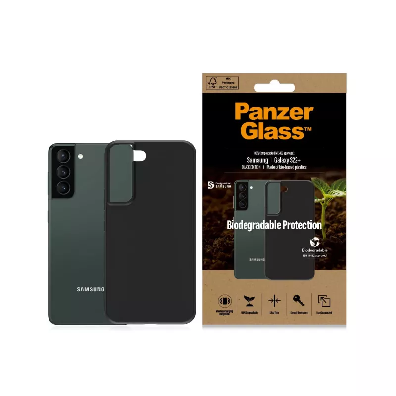 Funda PanzerGlass Samsung Galaxy S22 Plus Negro Biodegradable