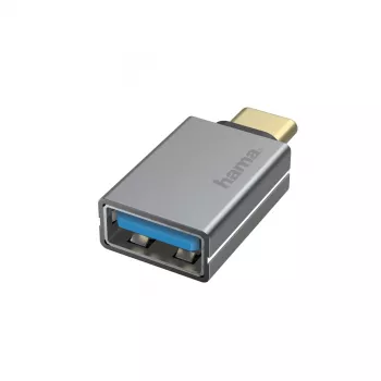 Adaptador Hama 00200300 Adaptador USB Tipo-A USB Tipo-C Gris