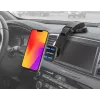 Soporte universal para salpicadero de coche Manhattan con soporte magnético para smartphone, uso horizontal o vertical, Negro, tres años de garantía