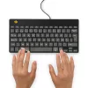 R-Go Tools teclado ergonómico R-Go Compact Break, teclado compacto con software de pausas, AZERTY (BE), con cable, negro