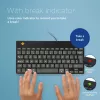 R-Go Tools teclado ergonómico R-Go Compact Break, teclado compacto con software de pausas, AZERTY (BE), con cable, negro