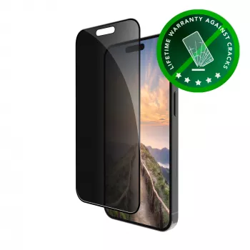 Lámina protectora de pantalla dbramante eco-shield privacy para Apple iPhone 17 / 16 Pro, negra, 1 unidad