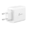 j5create JUP3365E-EN Cargador GaN USB-C® de 65W y 3 puertos, interior, AC, Blanco