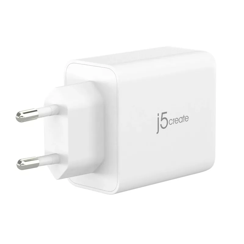 j5create JUP3365E-EN Cargador GaN USB-C® de 65W y 3 puertos, interior, AC, Blanco
