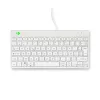 R-Go Tools Teclado ergonómico R-Go Compact Break, teclado compacto con software de pausas, AZERTY (FR), con cable, blanco