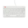 R-Go Tools Teclado ergonómico R-Go Compact Break, teclado compacto con software de pausas, AZERTY (FR), con cable, blanco