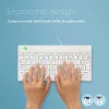 R-Go Tools Teclado ergonómico R-Go Compact Break, teclado compacto con software de pausas, AZERTY (FR), con cable, blanco