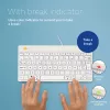 R-Go Tools Teclado ergonómico R-Go Compact Break, teclado compacto con software de pausas, AZERTY (FR), con cable, blanco