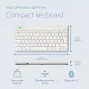 R-Go Tools Teclado ergonómico R-Go Compact Break, teclado compacto con software de pausas, AZERTY (FR), Bluetooth, blanco