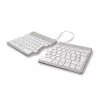 R-Go Tools Teclado ergonómico R-Go Split Break con software de pausas, teclado ergonómico dividido, AZERTY (FR), Bluetooth, blanco