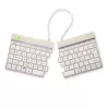 R-Go Tools Teclado ergonómico R-Go Split Break con software de pausas, teclado ergonómico dividido, AZERTY (FR), Bluetooth, blanco