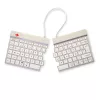 R-Go Tools Teclado ergonómico R-Go Split Break con software de pausas, teclado ergonómico dividido, AZERTY (FR), Bluetooth, blanco