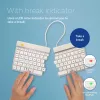 R-Go Tools Teclado ergonómico R-Go Split Break con software de pausas, teclado ergonómico dividido, AZERTY (FR), Bluetooth, blanco