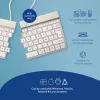 R-Go Tools Teclado ergonómico R-Go Split Break con software de pausas, teclado ergonómico dividido, AZERTY (FR), Bluetooth, blanco