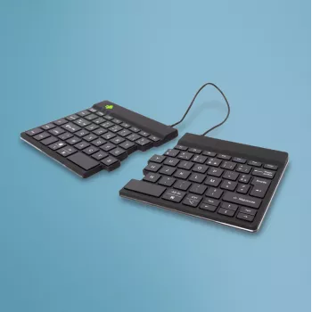 R-Go Tools Teclado ergonómico R-Go Split Break con software de pausas, teclado ergonómico dividido, AZERTY (FR), Bluetooth, negro