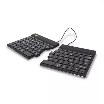 R-Go Tools Teclado ergonómico R-Go Split Break con software de pausas, teclado ergonómico dividido, AZERTY (FR), Bluetooth, negro