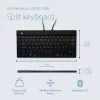 R-Go Tools Teclado ergonómico R-Go Split Break con software de pausas, teclado ergonómico dividido, AZERTY (FR), Bluetooth, negro