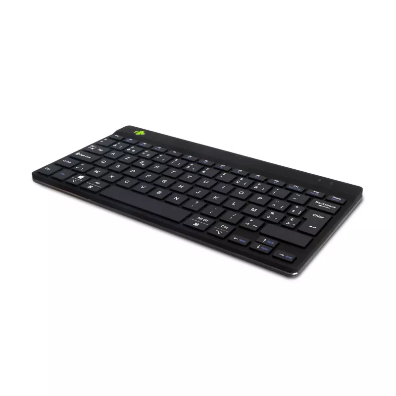 R-Go Tools Teclado ergonómico R-Go Compact Break, teclado compacto con software de pausas, AZERTY (BE), Bluetooth, Negro