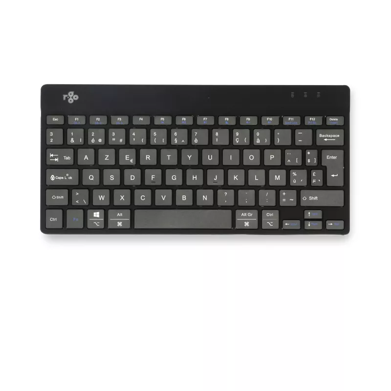 R-Go Tools Teclado ergonómico R-Go Compact Break, teclado compacto con software de pausas, AZERTY (BE), Bluetooth, Negro