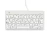 R-Go Tools Teclado ergonómico R-Go Compact Break, teclado compacto con software de pausas, AZERTY (BE), con cable, blanco