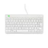 R-Go Tools Teclado ergonómico R-Go Compact Break, teclado compacto con software de pausas, AZERTY (BE), con cable, blanco