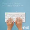 R-Go Tools Teclado ergonómico R-Go Compact Break, teclado compacto con software de pausas, AZERTY (BE), con cable, blanco