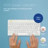 R-Go Tools Teclado ergonómico R-Go Compact Break, teclado compacto con software de pausas, AZERTY (BE), con cable, blanco