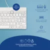 R-Go Tools Teclado ergonómico R-Go Compact Break, teclado compacto con software de pausas, AZERTY (BE), con cable, blanco