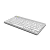 R-Go Tools Teclado ergonómico R-Go Compact Break, teclado compacto con software de pausas, AZERTY (BE), Bluetooth, blanco