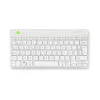 R-Go Tools Teclado ergonómico R-Go Compact Break, teclado compacto con software de pausas, AZERTY (BE), Bluetooth, blanco