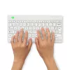 R-Go Tools Teclado ergonómico R-Go Compact Break, teclado compacto con software de pausas, AZERTY (BE), Bluetooth, blanco