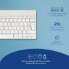 R-Go Tools Teclado ergonómico R-Go Compact Break, teclado compacto con software de pausas, AZERTY (BE), Bluetooth, blanco