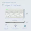 R-Go Tools Teclado ergonómico R-Go Compact Break, teclado compacto con software de pausas, AZERTY (BE), Bluetooth, blanco