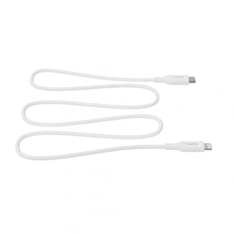 mophie essentials Cable de carga Lightning a USB-C (1M) Blanco