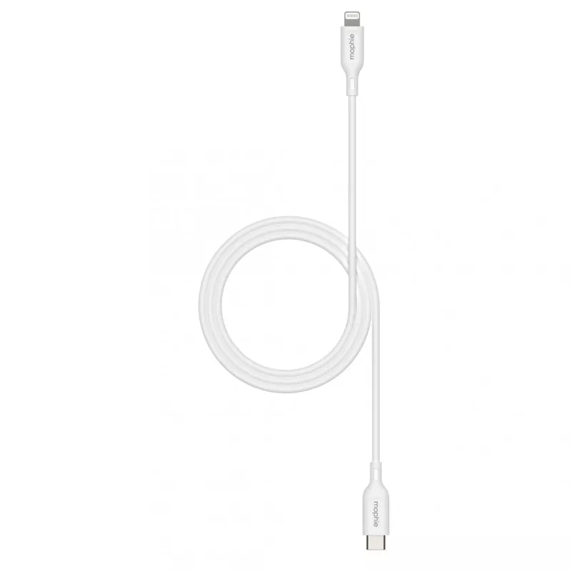 mophie essentials Cable de carga Lightning a USB-C (1M) Blanco