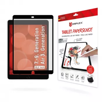 Protector de pantalla efecto papel Displex TABLET PAPERSENSE para iPad 7.ª/8.ª/9.ª gen. y iPad Air 3, mate 26,7 cm (10,5 pulgadas), 3H, reutilizable