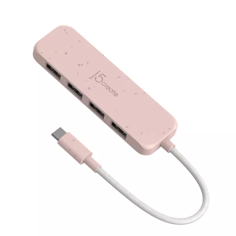 j5create JCH341ER-N hub ecológico de USB-C a 4 puertos USB-A Gen 2, 10 Gbps
