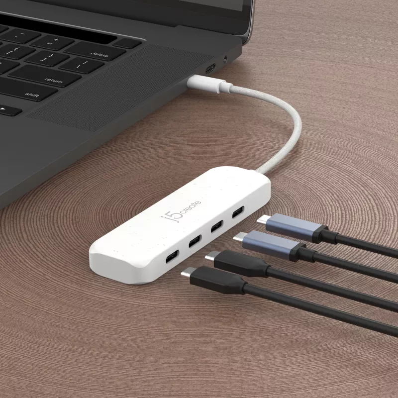 j5create Hub ecológico USB-C a 4 puertos Type-C Gen 2