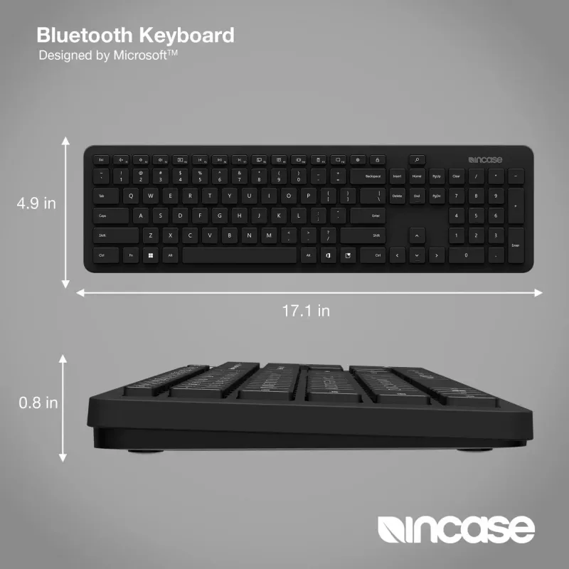 Incase Designed by Microsoft Teclado Bluetooth universal QWERTY Alemán Negro