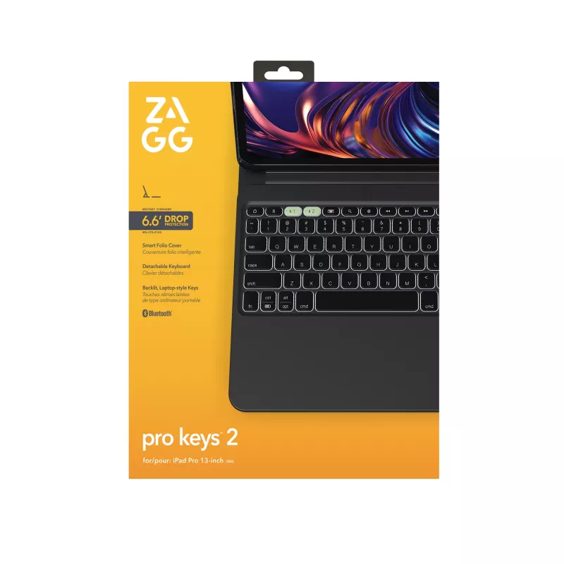 ZAGG Pro Keys 2 QWERTY UK Inglés Bluetooth Negro